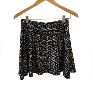 Mossimo Supply Co. Black & White Geometric Print Skater Skirt